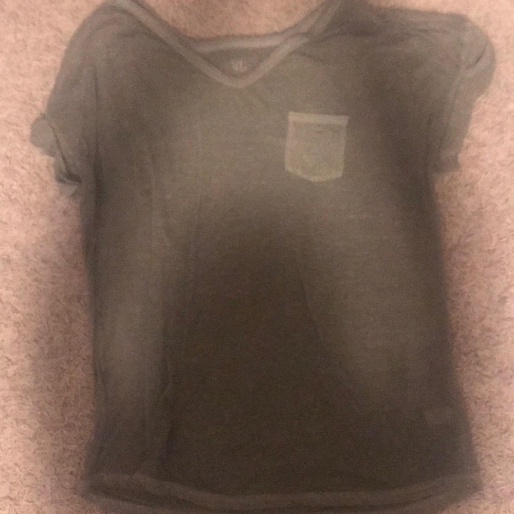 Large woman’s green decree T-shirt